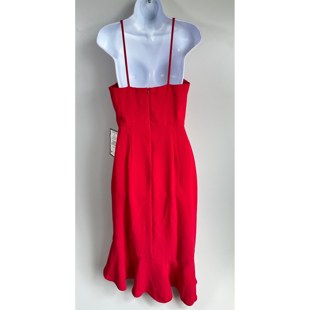 Xscape Red Asymmetrical Ruffle Cocktail Dress Party Glam Date Night Size 10 NWT‎ - Picture 15 of 15